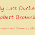 My Last Duchess - Robert Browning - Summary and Discussion (Bengali)